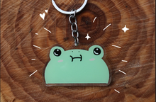 Load image into Gallery viewer, Wholesome Blob the frog keychain
